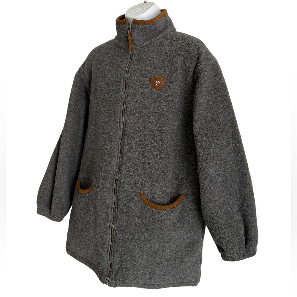 Obermeyer Womens Fleece Jacket Full Zip Coat Pockets Logo‎ Patch L